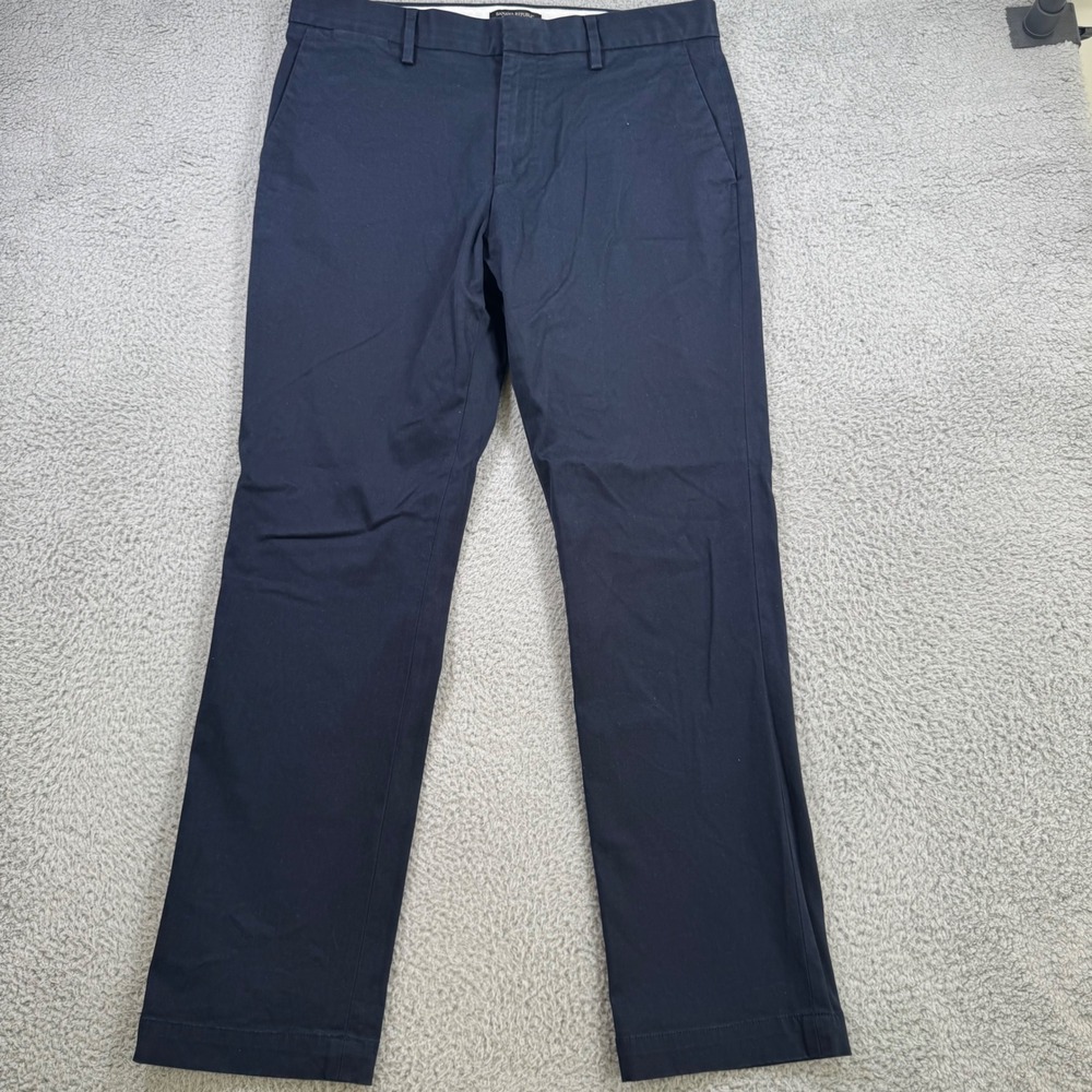 Banana‎ Republic Aiden Slim Fit Chino Pants Mens 34x31 Navy Blue Stretch Cotton